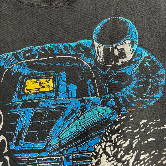 VTG Snowmobile Sweatshirt‎ Fits Large Minnesota Racing Snow Machine Raglan USA - Picture 7 of 16